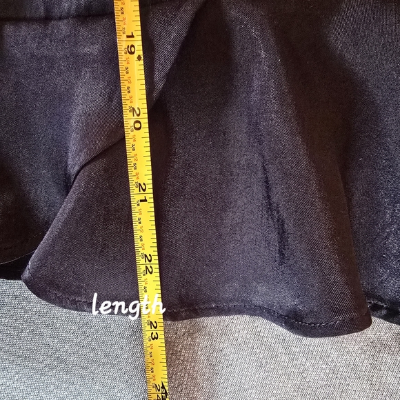 DKNY Black Satin Peplum Blouse - Picture 6 of 12